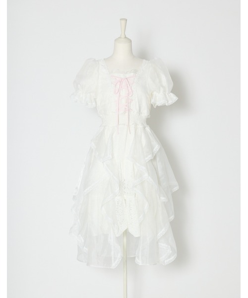 ワンピース Fairy ruffle long lace onepieceの画像