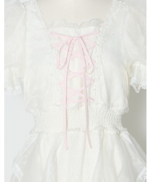 ワンピース Fairy ruffle long lace onepieceの画像