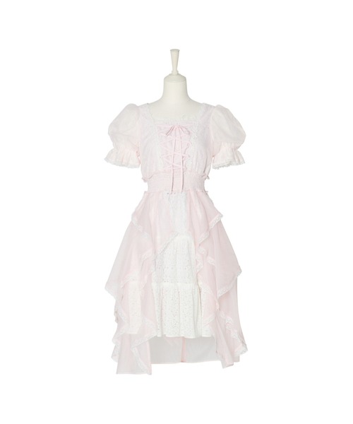 ワンピース Fairy ruffle long lace onepieceの画像