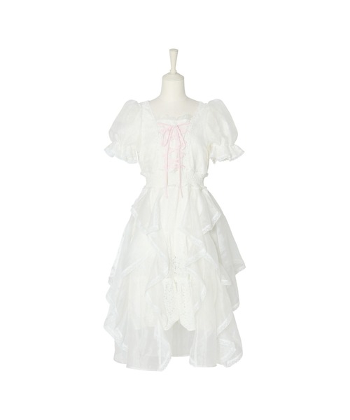 ワンピース Fairy ruffle long lace onepieceの画像
