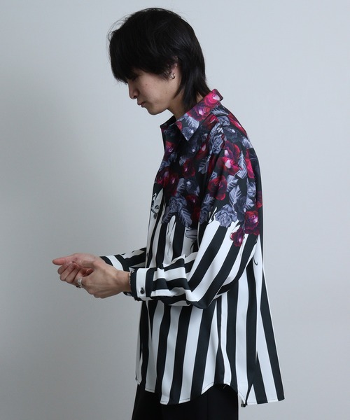 「REGIEVO」 長袖シャツ M ブルー メンズ_画像9