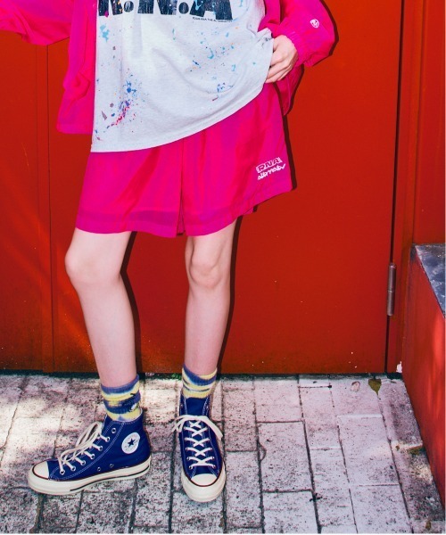 chernyy パンツ chernyy shorts / バック刺繍ロゴショートパンツ