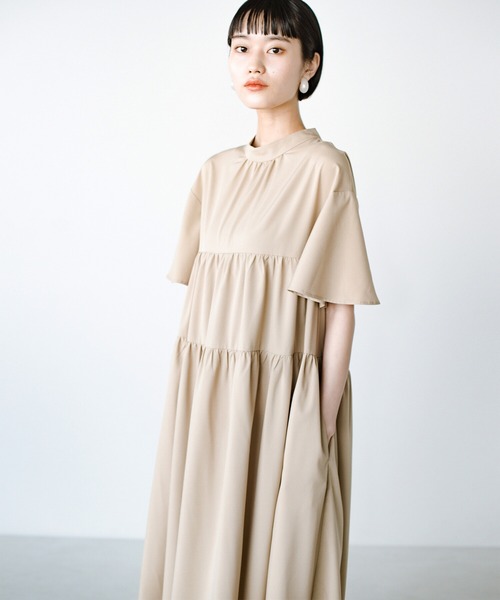「haco!」 半袖ワンピース MEDIUM ベージュ レディース_画像5