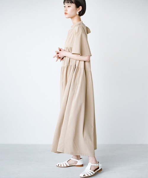 「haco!」 半袖ワンピース MEDIUM ベージュ レディース_画像7