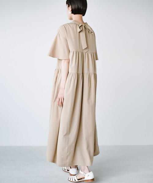 「haco!」 半袖ワンピース MEDIUM ベージュ レディース_画像8