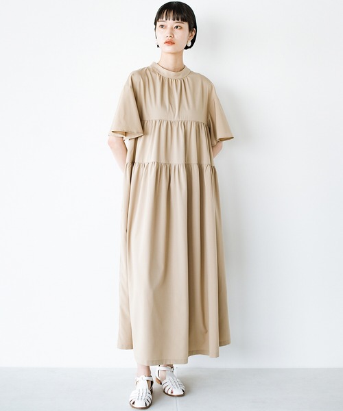 「haco!」 半袖ワンピース MEDIUM ベージュ レディース_画像9