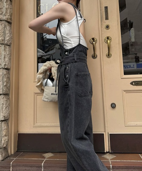 WILLFULLY（ウィルフリー） サロペット オーバーオール denim tapered