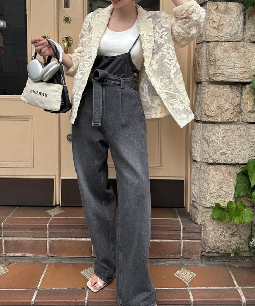 WILLFULLY（ウィルフリー） サロペット オーバーオール denim tapered
