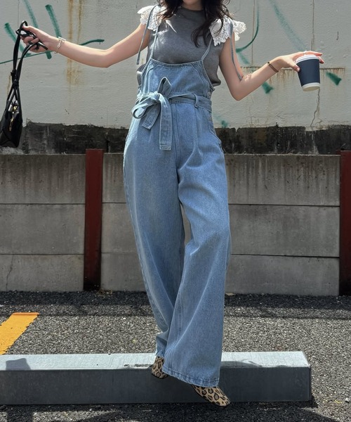 WILLFULLY（ウィルフリー） サロペット オーバーオール denim tapered