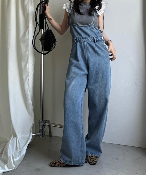 WILLFULLY（ウィルフリー） サロペット オーバーオール denim tapered