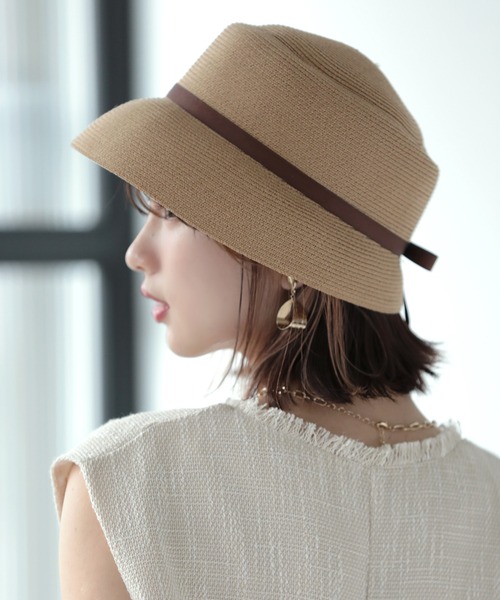 「Little＆More」 ストローハット FREE カーキ レディース_画像8