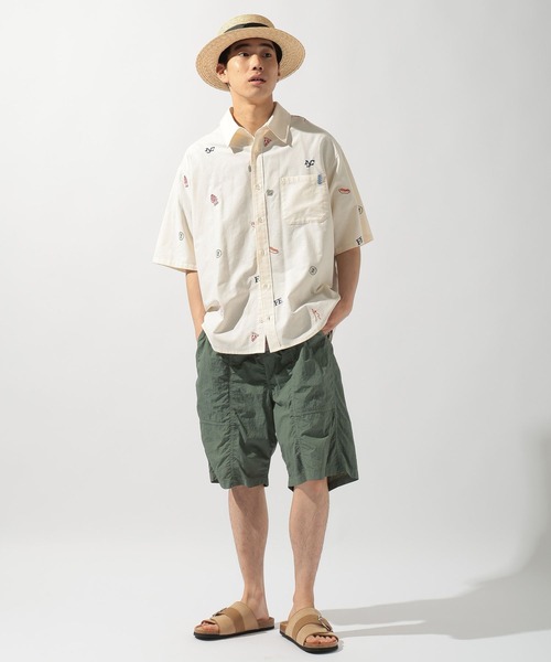 「Fishs Eddy」 半袖シャツ LARGE サックスブルー レディース_画像8