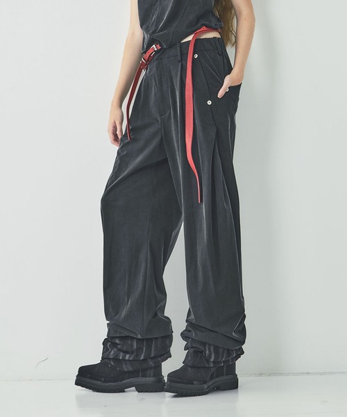 CONZ スラックス パンツ curve leg trousers cupra jersey レディース