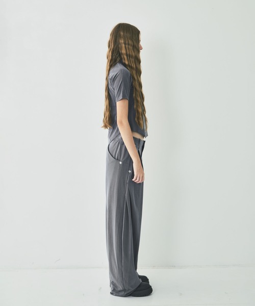 CONZ スラックス パンツ curve leg trousers cupra jersey レディース