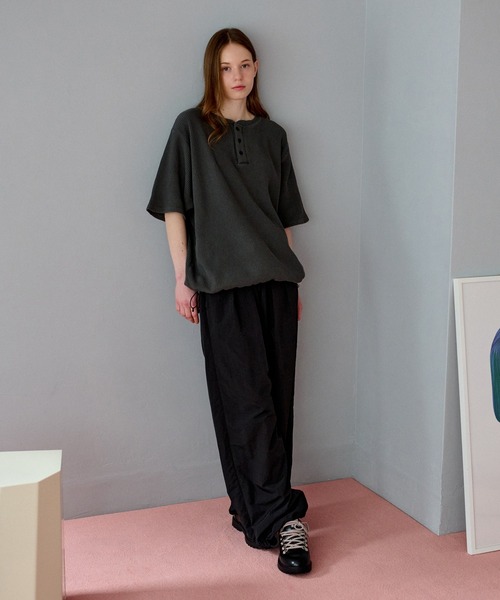 「WETTEMPT」 半袖Tシャツ MEDIUM チャコールグレー メンズ_画像8