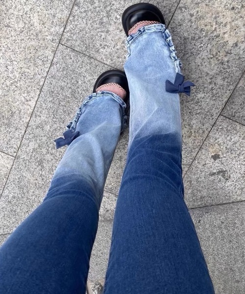 「GEMEDA」 「Achic」デニムパンツ S ブルー レディース_画像3