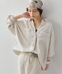 ブラウス シャツ 「セットアップ対応」リヨセル...の詳細画像4