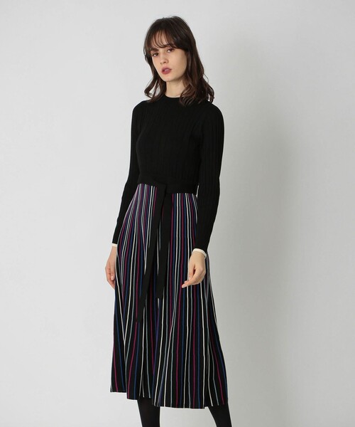 ワンピース ストライプ コンビ ニットドレス Zozotown Paypayモール店 通販 Paypayモール