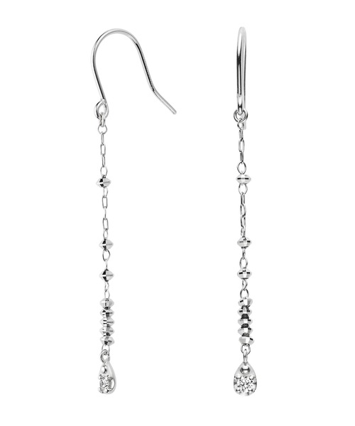 VENDOME AOYAMA ピアス プラチナ ダイヤモンド ロングピアス