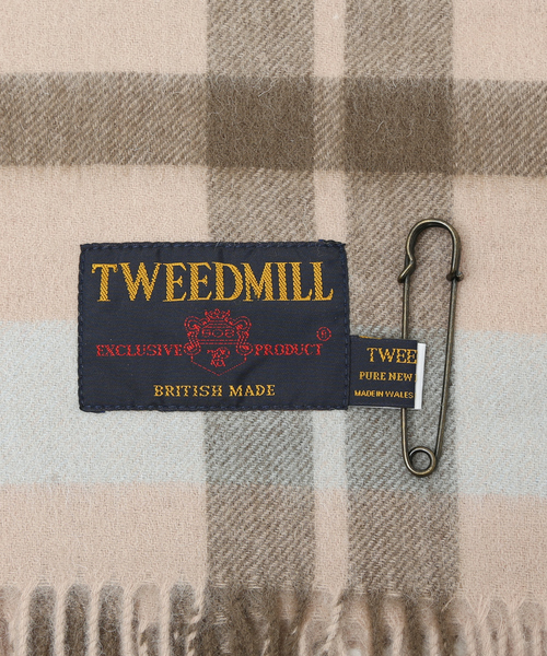ツイードミル　チェック柄ストール TWEED MILL ストール 【TWEEDMILL/ツイードミル】チェック柄