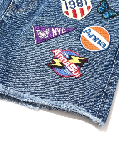 い*だ様 完売品　ANNA SUI NYC ワッペンデニムパンツ　Lサイズ　美品 い*だ様 完売品 ANNA SUI NYC ワッペンデニムパンツ Lサイズ 美