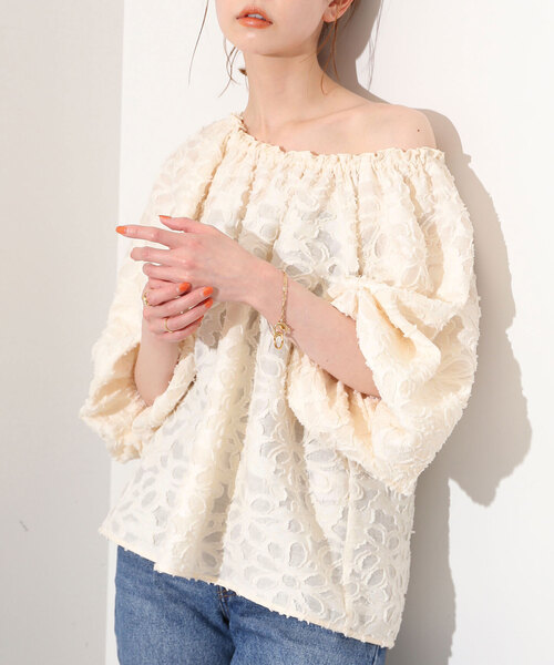 定価27500円 IENA カットジャガードショートブラウス イエナ カットジャガードショートブラウス