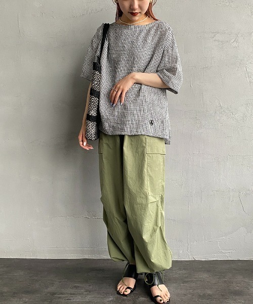 美品　オーシバル　orcival 麻100% チェック　ブラウス 楽天市場】ORCIVAL（柄チェック）（シャツ・ブラウス｜トップス