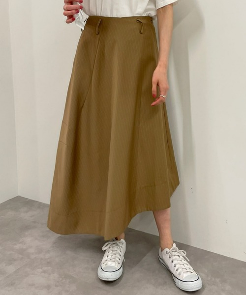 アシンメトリー ロングスカート（柄：ストライプ）のおすすめ