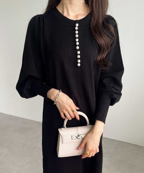 GeeRA ワンピース 前後2WAYパール使いニットワンピ : ZOZOTOWN Yahoo