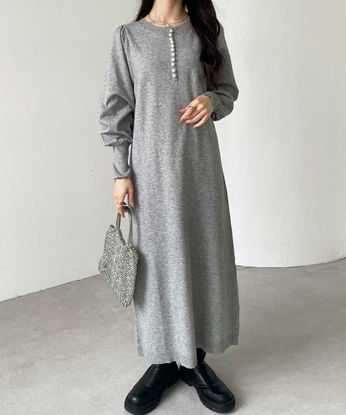 GeeRA ワンピース 前後2WAYパール使いニットワンピ : ZOZOTOWN Yahoo