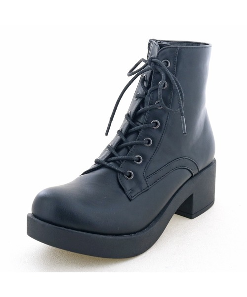 byあしながおじさん ブーツ 厚底レースアップブーツ 8980694