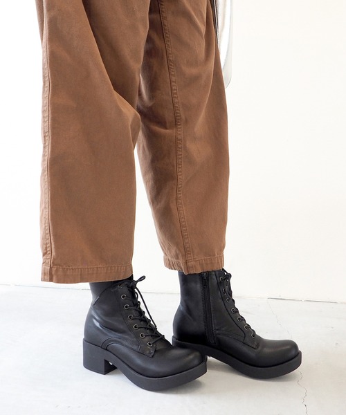 byあしながおじさん ブーツ 厚底レースアップブーツ 8980694