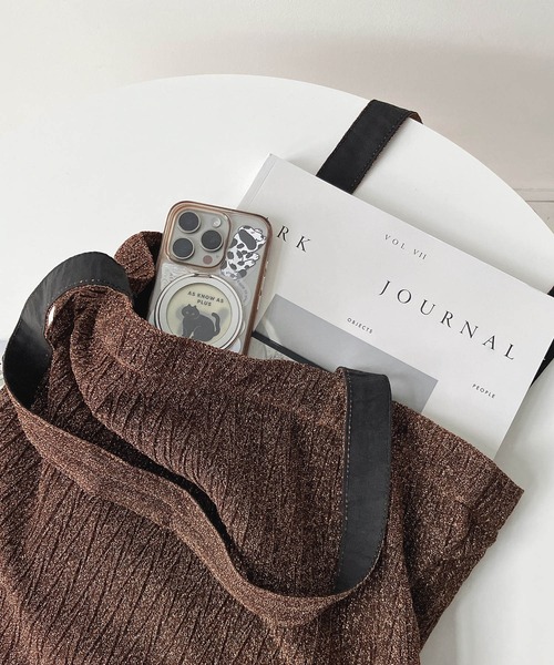 AS KNOW AS（アズノゥアズ） トートバッグ クリンクルラメトートバッグ