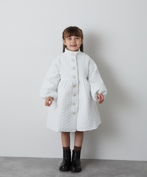 aa　riziere 女の子130 コートのみ！ riziere ノーカラーコート アウター キルティングコート