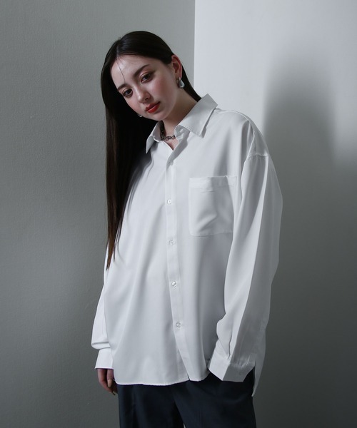 Nilway（ニルウェイ） シャツ 「無地/総柄」オーバーサイズ長袖シャツ