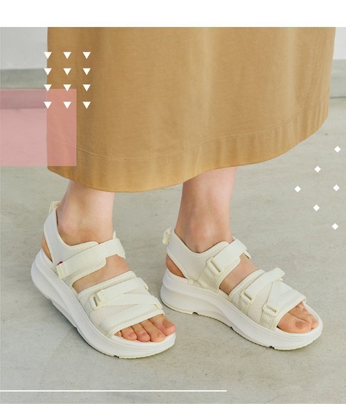 ABC-MART 厚底 サンダル ABC SELECT エービーシーセレクト CROSS TAPE