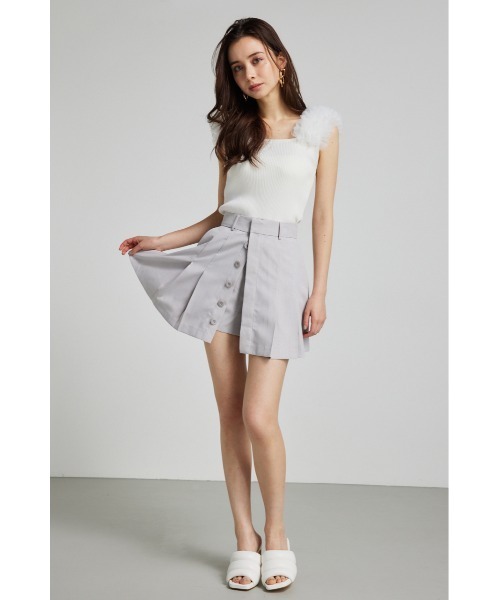 rienda フラップデニムスコートショートパンツ rienda（リエンダ）の「フラップデニムスコートショートパンツ