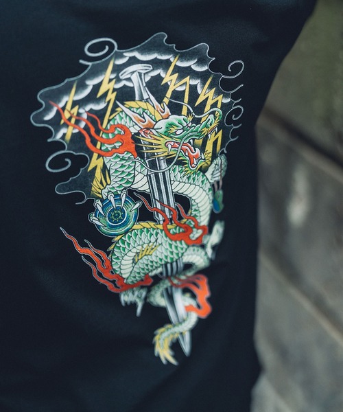 Subciety（サブサエティ） tシャツ CROUD DRAGON TEE メンズ