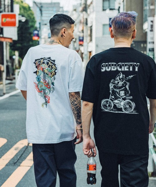 Subciety（サブサエティ） tシャツ CROUD DRAGON TEE メンズ