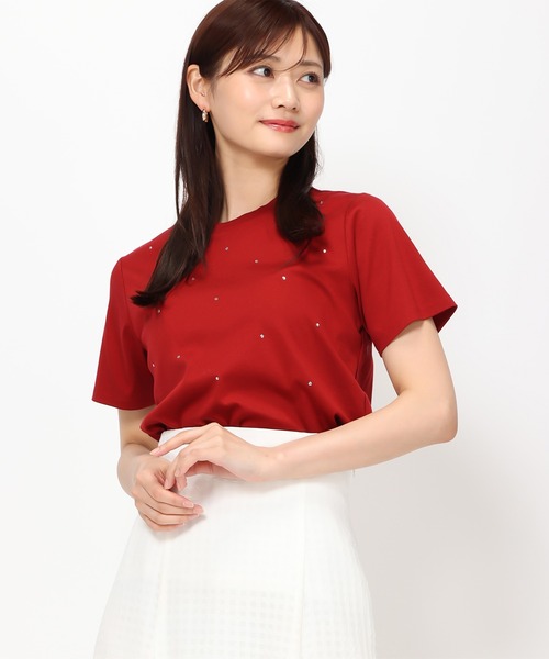 MISCH MASCH tシャツ 2024春夏新作ラインストーンTシャツ