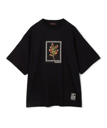 CABaN tシャツ スビンコットン ビンテージフラワーエンブロイ