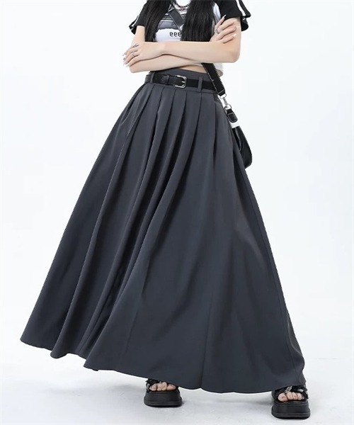 FREE STYLISTS スカート タックプリーツロングスカート : ZOZOTOWN