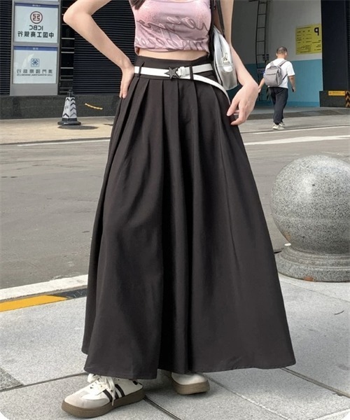 FREE STYLISTS スカート タックプリーツロングスカート : ZOZOTOWN