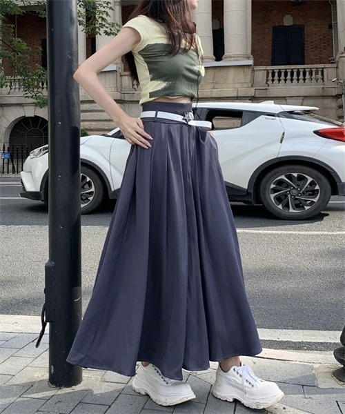 FREE STYLISTS スカート タックプリーツロングスカート : ZOZOTOWN