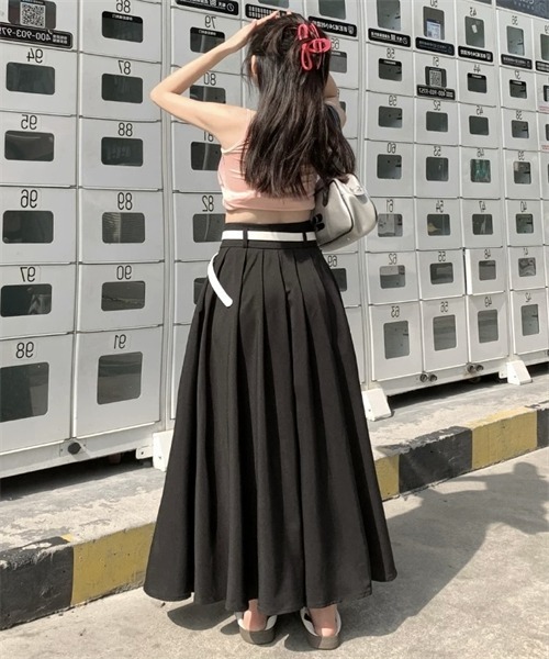 FREE STYLISTS スカート タックプリーツロングスカート : ZOZOTOWN