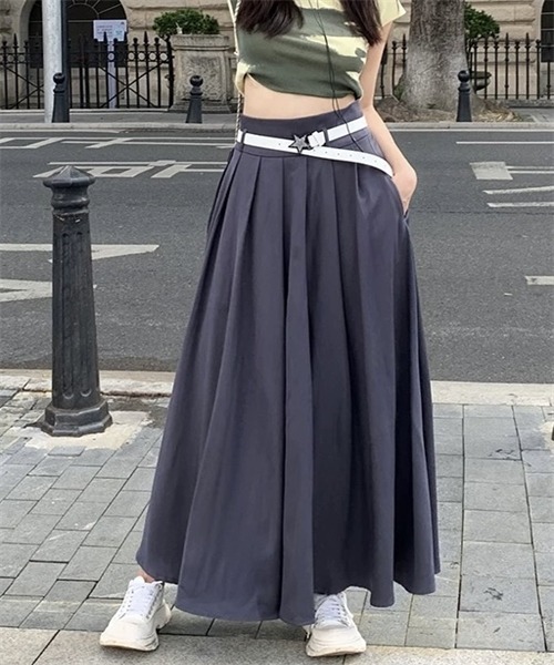 FREE STYLISTS ロング スカート タックプリーツロングスカート