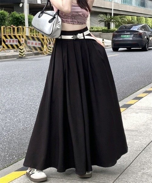 FREE STYLISTS スカート タックプリーツロングスカート : ZOZOTOWN