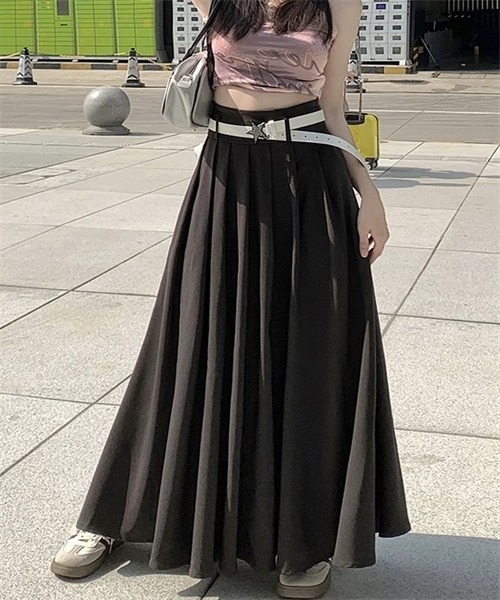 FREE STYLISTS スカート タックプリーツロングスカート : ZOZOTOWN