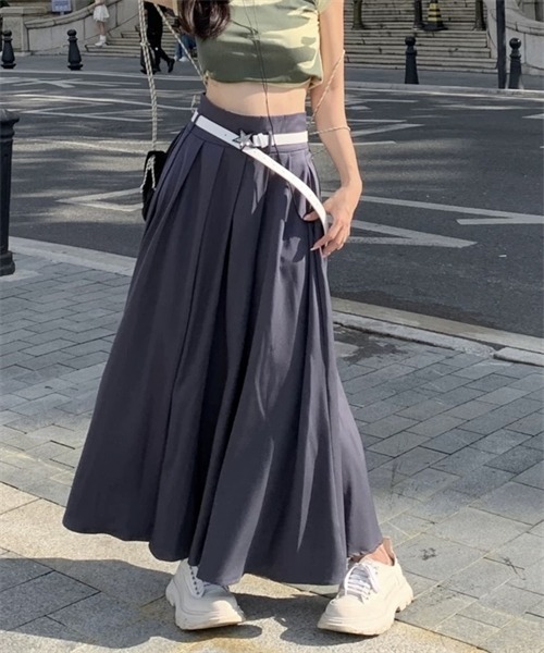 FREE STYLISTS ロング スカート タックプリーツロングスカート
