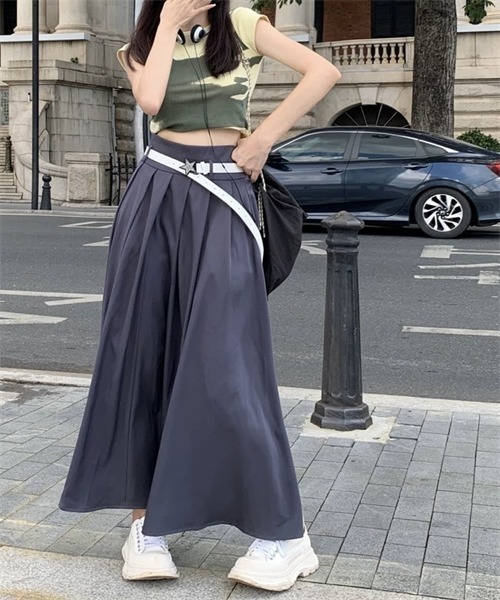 FREE STYLISTS スカート タックプリーツロングスカート : ZOZOTOWN